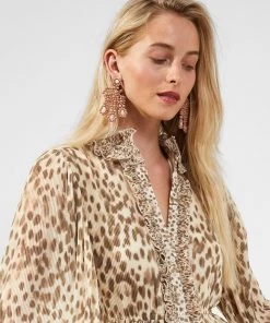 French Connection View All Natural Bead Chandelier Earrings