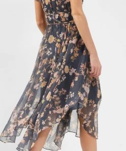 French Connection Diana Recycled Crinkle Flowing Dress