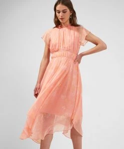 French Connection Diana Recycled Crinkle Flowing Dress Sale