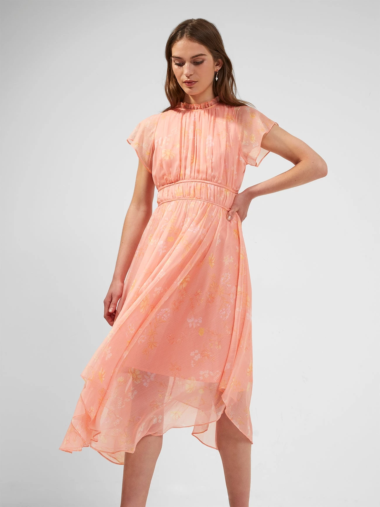 French Connection Diana Recycled Crinkle Flowing Dress Sale 3 French Connection Diana Recycled Crinkle Flowing Dress Sale