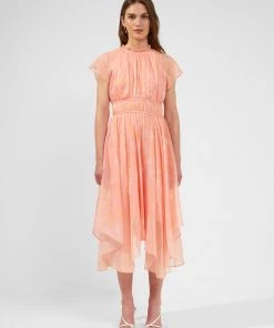 French Connection Diana Recycled Crinkle Flowing Dress Sale