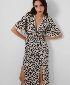 French Connection Helena Rick-Rack Trim Dress