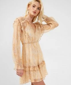 French Connection Callie Crinkle Ruffle Mini Dress