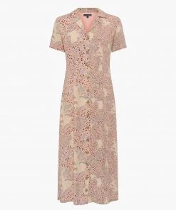 French Connection Demetra Drape Button-Front Dress Dresses