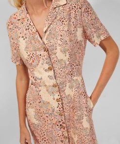 French Connection Demetra Drape Button-Front Dress Dresses