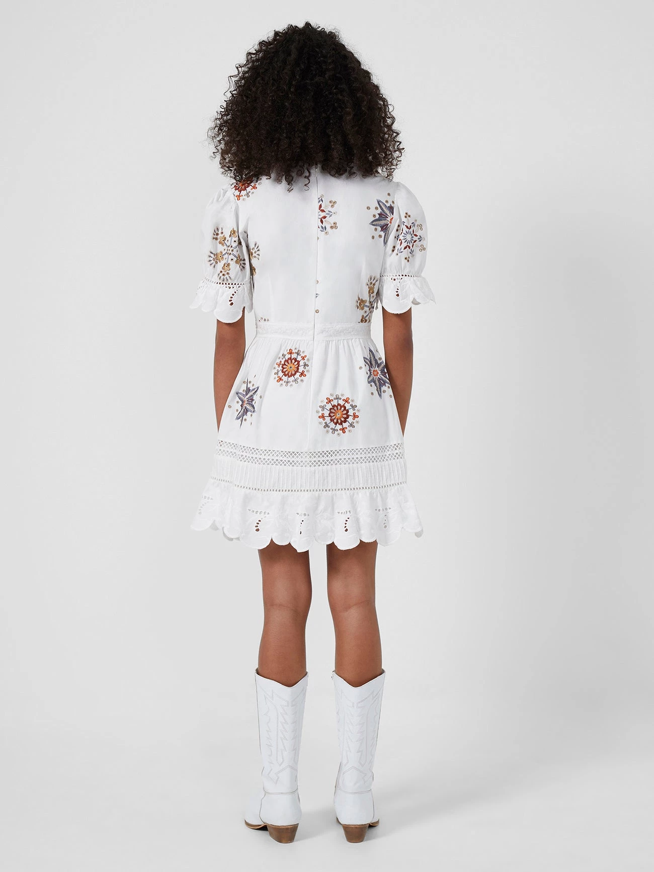 French Connection New In Biton Embroidered Cotton Mini Dress 7 French Connection New In Biton Embroidered Cotton Mini Dress