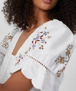 French Connection New In Biton Embroidered Cotton Mini Dress 11 French Connection New In Biton Embroidered Cotton Mini Dress