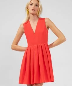 French Connection Courtney Crepe Pleated Mini Dress