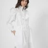 French Connection Organic Poplin Smock-Neck Dress New In