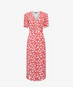 French Connection Aimee Verona Drape Front Split Midi Dress New In 11 French Connection Aimee Verona Drape Front Split Midi Dress New In