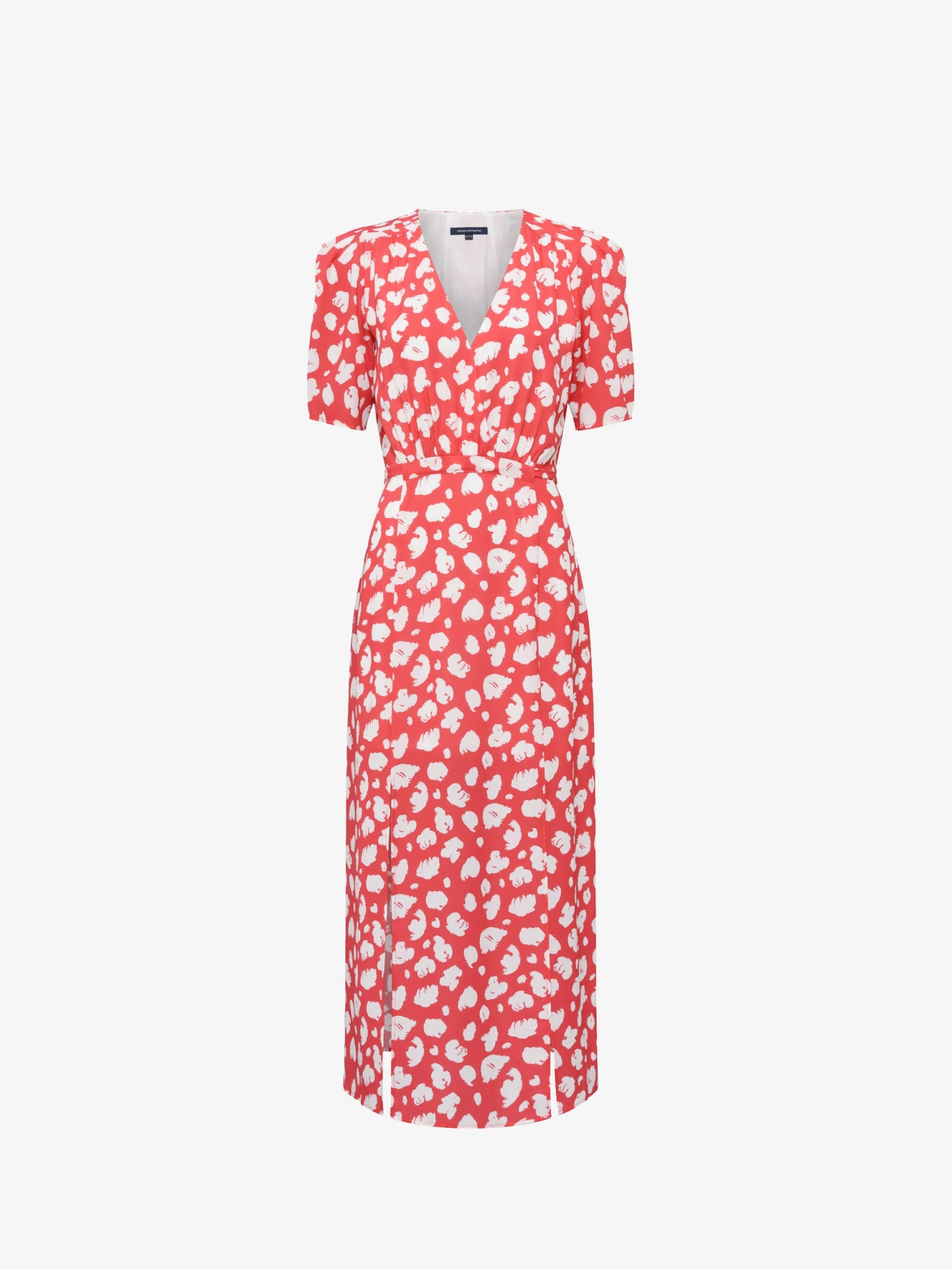 French Connection Aimee Verona Drape Front Split Midi Dress New In 7 French Connection Aimee Verona Drape Front Split Midi Dress New In