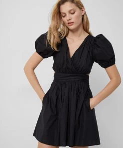 French Connection New In Rhodes Poplin V-Neck Mini Dress 11 French Connection New In Rhodes Poplin V-Neck Mini Dress