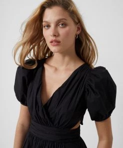 French Connection New In Rhodes Poplin V-Neck Mini Dress 13 French Connection New In Rhodes Poplin V-Neck Mini Dress