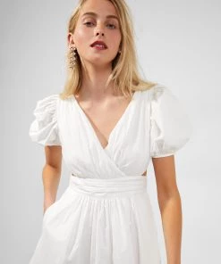 French Connection Rhodes Poplin V-Neck Mini Dress