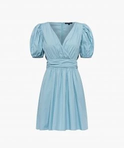 French Connection New In Rhodes Poplin V-Neck Mini Dress 11 French Connection New In Rhodes Poplin V-Neck Mini Dress