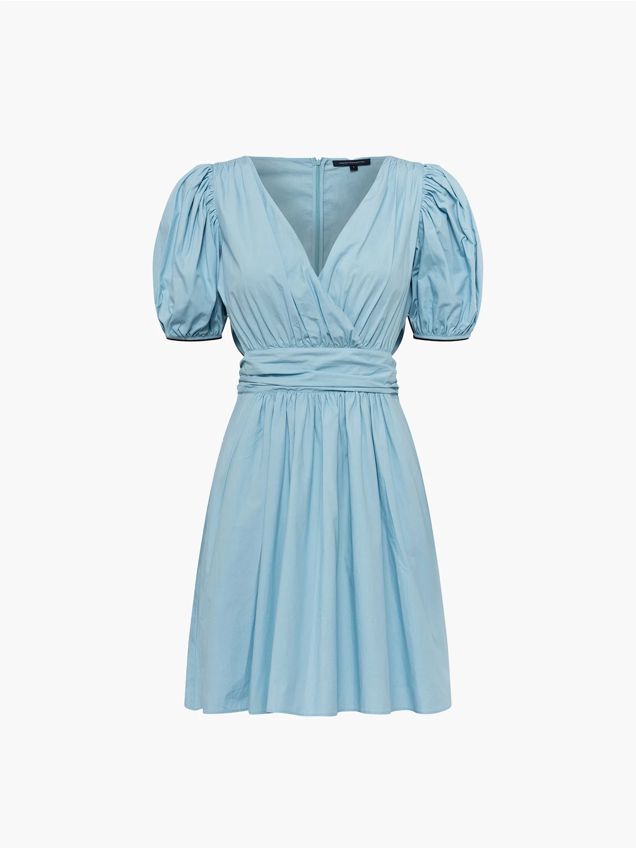 French Connection New In Rhodes Poplin V-Neck Mini Dress 7 French Connection New In Rhodes Poplin V-Neck Mini Dress