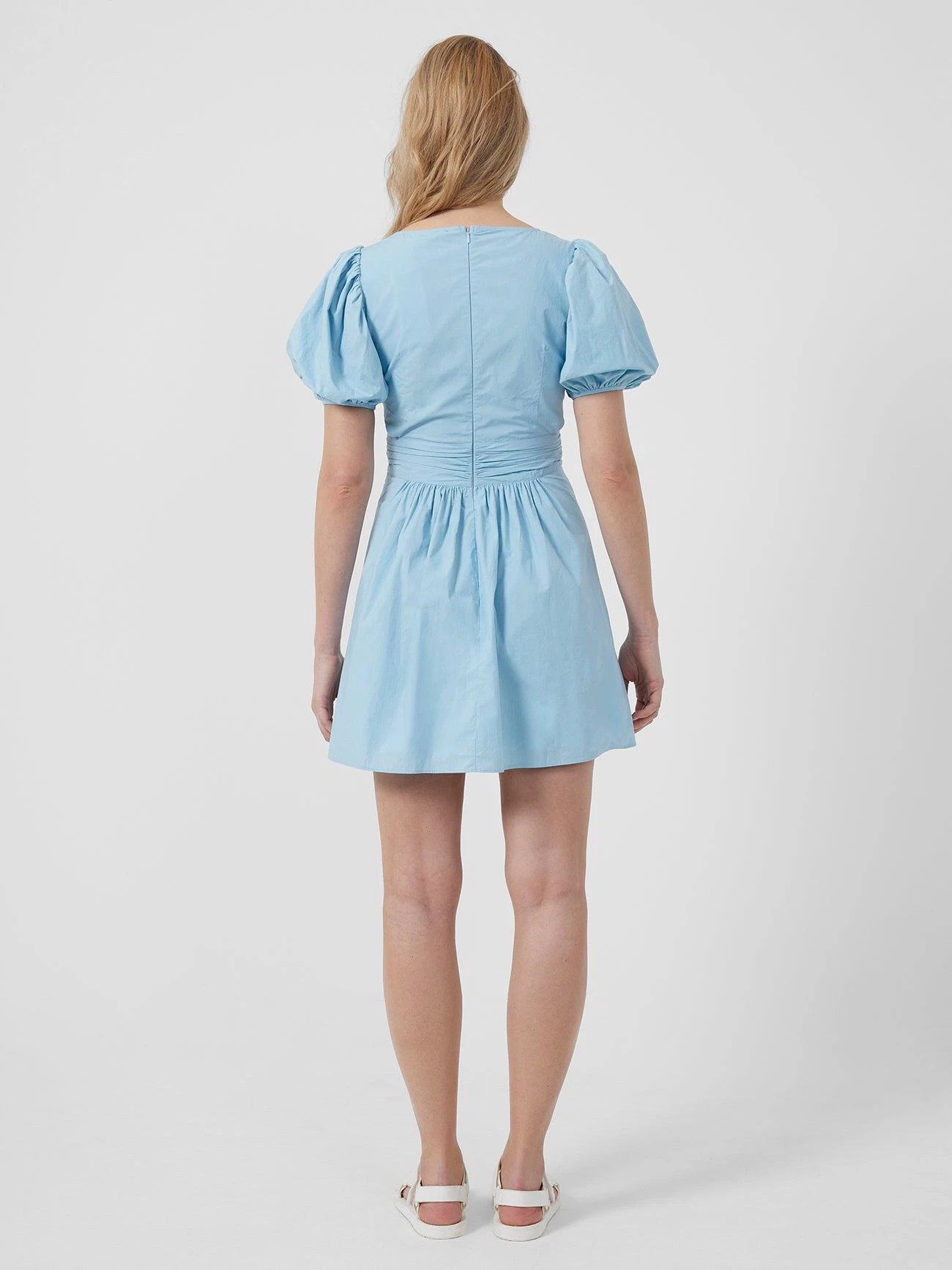 French Connection New In Rhodes Poplin V-Neck Mini Dress 6 French Connection New In Rhodes Poplin V-Neck Mini Dress