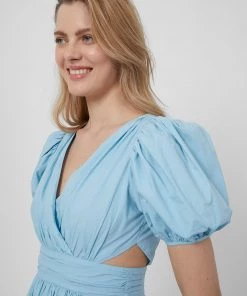 French Connection New In Rhodes Poplin V-Neck Mini Dress