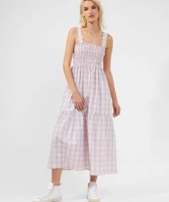 French Connection Dresses Yaki Organic Check Sun Dress