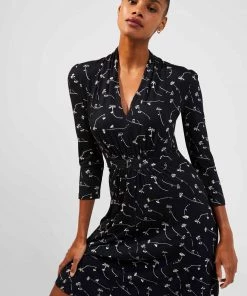 French Connection Isla Meadow Jersey V-Neck Dress