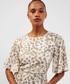 French Connection Dresses Eva Verona Crepe Midi Dress