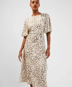 French Connection Dresses Eva Verona Crepe Midi Dress