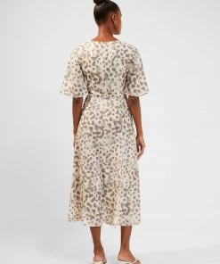 French Connection Dresses Eva Verona Crepe Midi Dress
