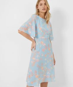 French Connection New In Diana Verona Crepe Midi Dress