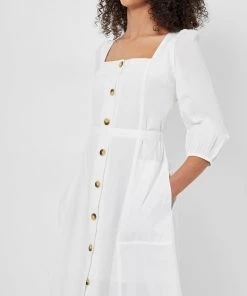 French Connection New In Lavanna Poplin Square-Neck Dress 11 French Connection New In Lavanna Poplin Square-Neck Dress
