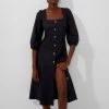 French Connection New In Lavanna Poplin Square-Neck Dress