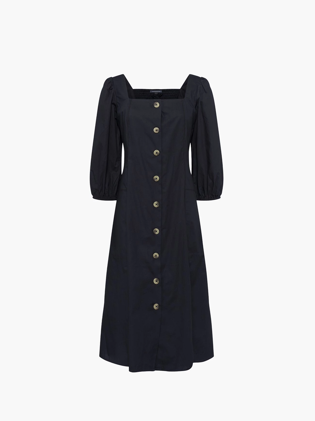 French Connection New In Lavanna Poplin Square-Neck Dress 10 French Connection New In Lavanna Poplin Square-Neck Dress