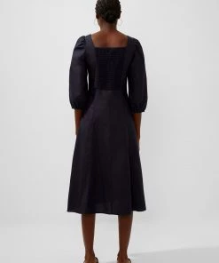 French Connection New In Lavanna Poplin Square-Neck Dress 16 French Connection New In Lavanna Poplin Square-Neck Dress