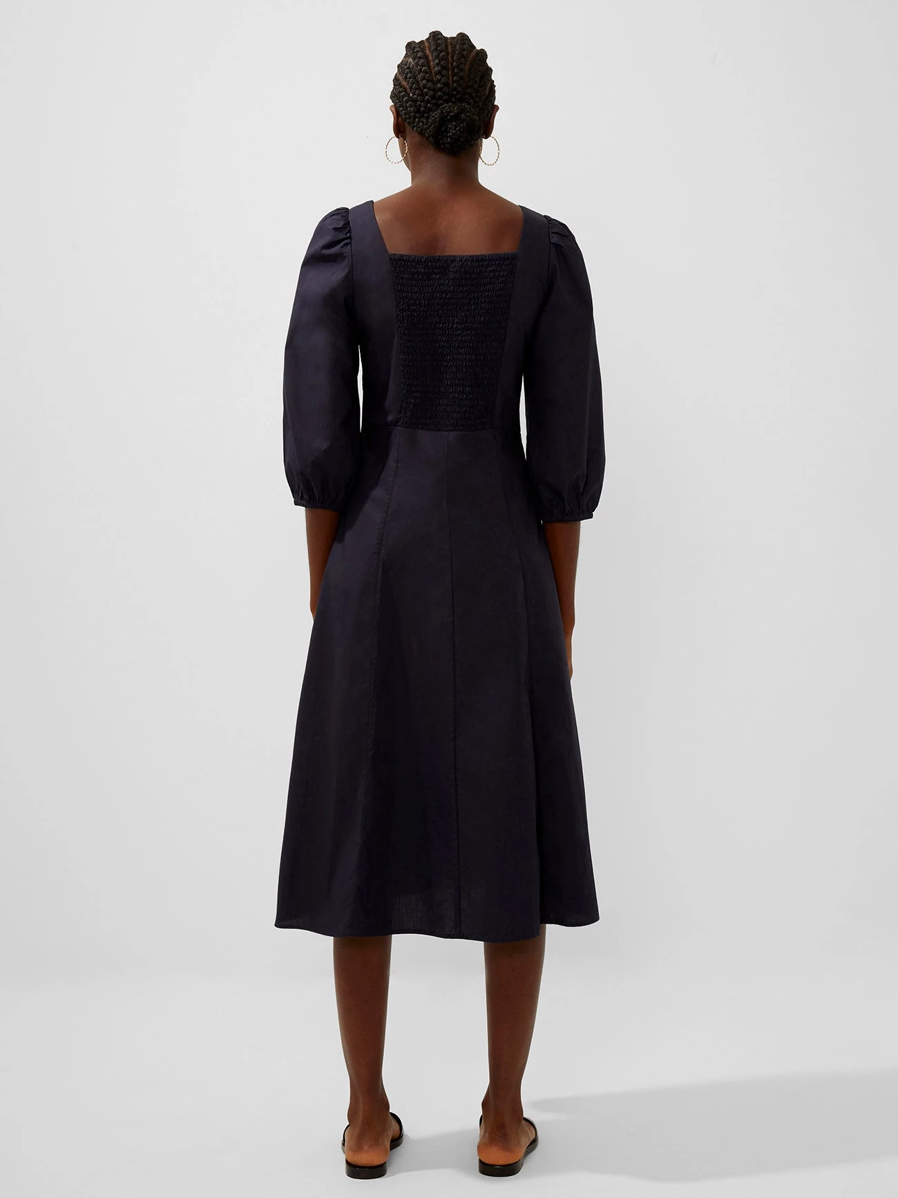 French Connection New In Lavanna Poplin Square-Neck Dress 9 French Connection New In Lavanna Poplin Square-Neck Dress