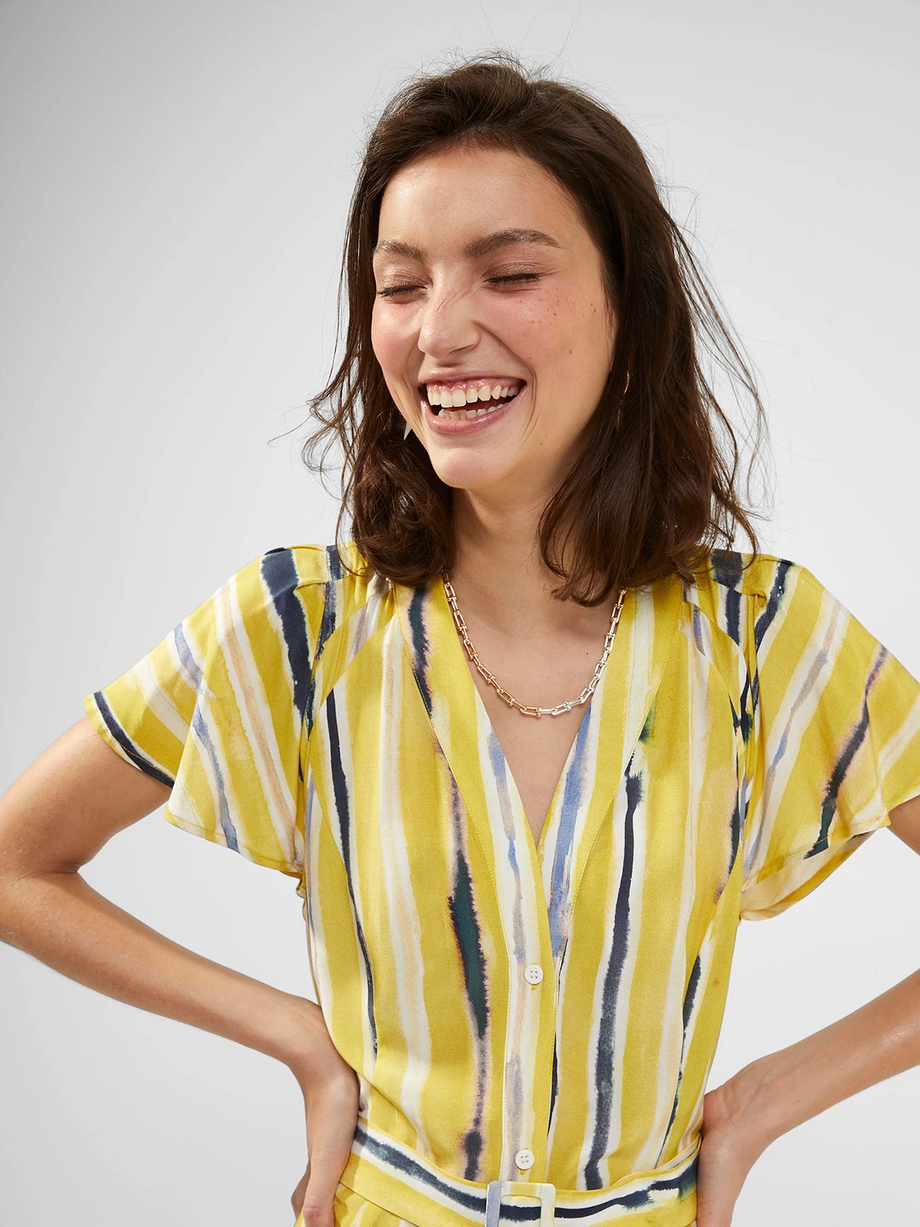 French Connection Gaia Delphine V-Neck Dress 6 French Connection Gaia Delphine V-Neck Dress