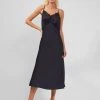 French Connection Dola Drape Slip Midi Dress New In