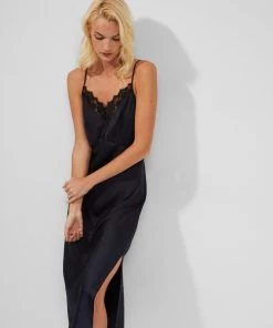 French Connection Dola Drape Slip Midi Dress New In