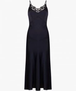 French Connection Dola Drape Slip Midi Dress New In