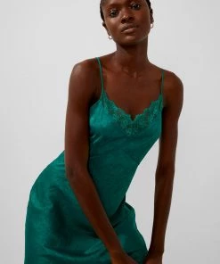 French Connection New In Dola Drape Slip Midi Dress