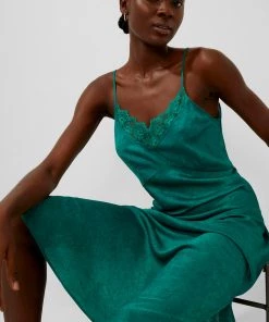 French Connection New In Dola Drape Slip Midi Dress