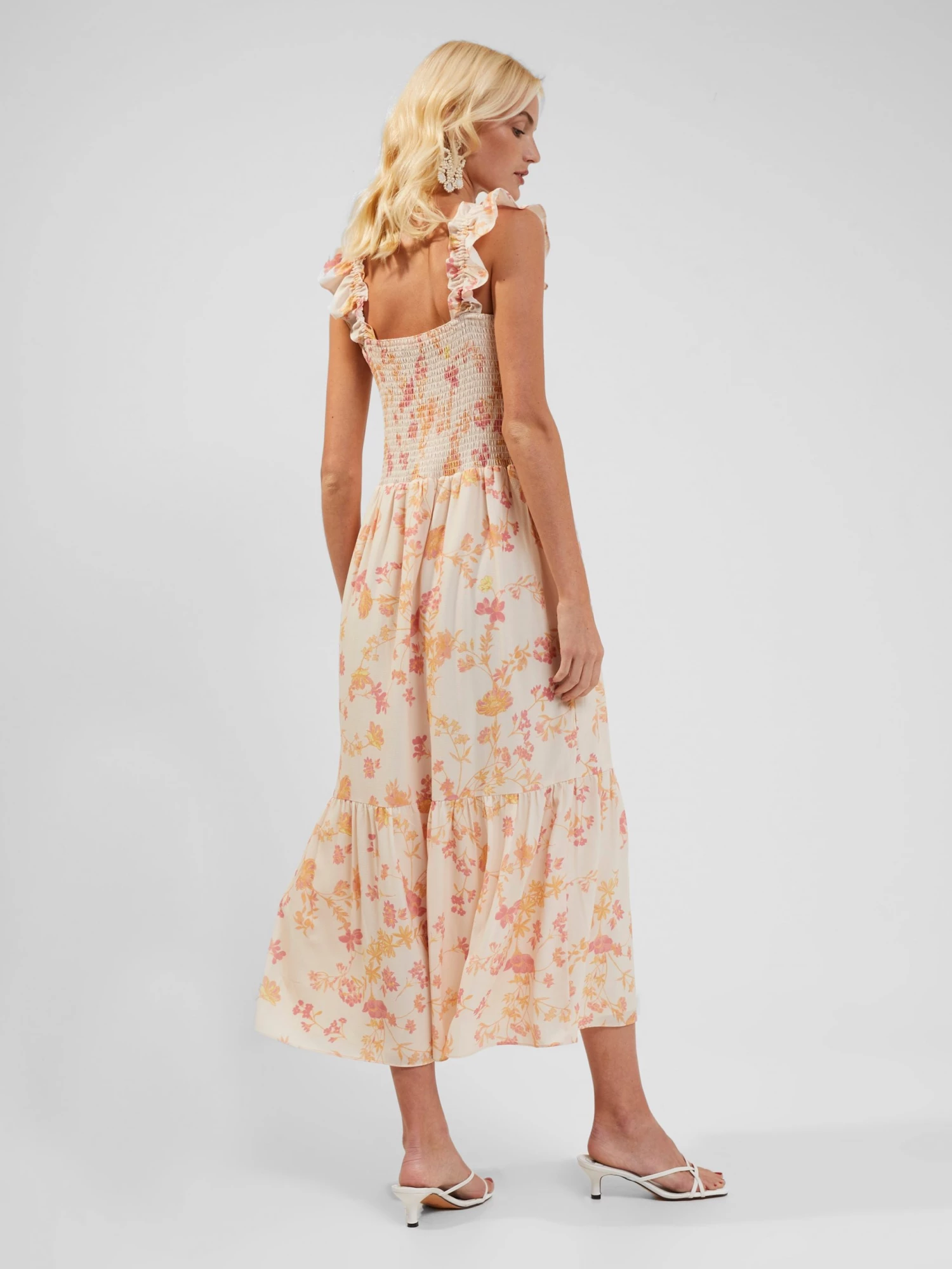 French Connection Diana Verona Drape Frill Dress New In 6 French Connection Diana Verona Drape Frill Dress New In