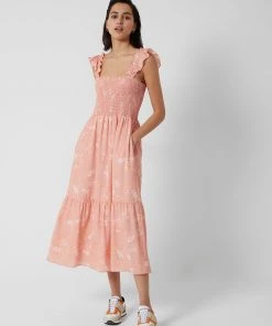 French Connection Diana Verona Drape Frill Dress