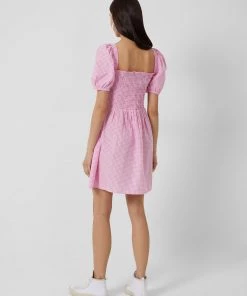 French Connection Artina Gingham Smocked Mini Dress Dresses