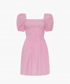 French Connection Artina Gingham Smocked Mini Dress Dresses