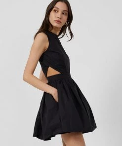 French Connection New In Adelade Organic Poplin Cut-Out Dress