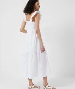 French Connection New In Isla Organic Tiered Skirt Midi Dress