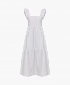 French Connection New In Isla Organic Tiered Skirt Midi Dress