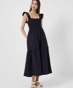 French Connection Isla Organic Tiered Skirt Midi Dress
