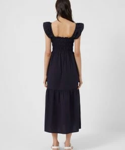 French Connection Isla Organic Tiered Skirt Midi Dress