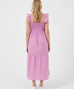 French Connection New In Isla Organic Tiered Skirt Midi Dress