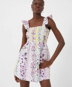 French Connection New In Isla Organic Ekeze Pop Mini Dress